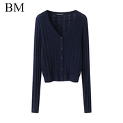 Brandy Girlbm开衫夏季镂空冰丝针织外套薄款空调针织防晒衣