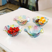 欧式水晶玻璃水果盘向日葵创意现代客厅家用糖果干果零食盘瓜子盘