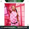 香港直邮潮奢asos女士，barbie设计针织挂脖迷你连衣裙