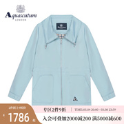 Aquascutum/雅格狮丹冬格纹保暖女士彩蓝风衣外套Q4850W0041