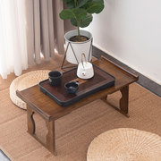 可折叠飘窗小桌子，家用榻榻米茶桌实木中式炕，几免安装床上学习矮桌