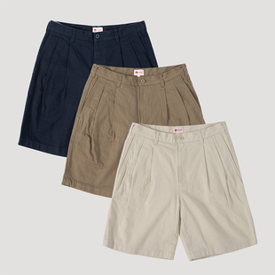 BEAMS JAPAN 22SS 日系潮流户外廓形红绳五分双褶休闲运动短裤