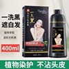 润丝丹一支黑三合一植物一洗黑李时珍清水洗发露染发剂400ml