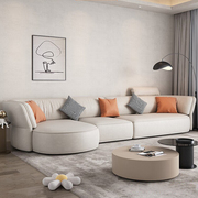现代意式免洗科技布沙发简约贵妃组合北欧客厅转角乳胶大小户型
