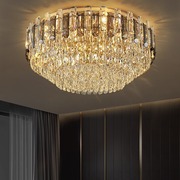 水晶吸顶灯欧式大气圆形现代简约餐厅卧室灯2023年轻奢客厅灯