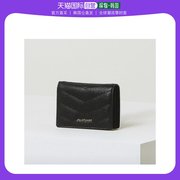 韩国直邮JILL STUARTACC 黑色皮革金色商标短款钱包(JAWA2E870)