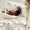 全棉儿童双层纱豆豆毯小清新婴儿卡通盖毯纯棉夏凉被薄被子四季毯