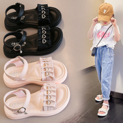 女童凉鞋2022夏季时尚小女孩，公主鞋中大童软底儿童鞋粉色鞋子