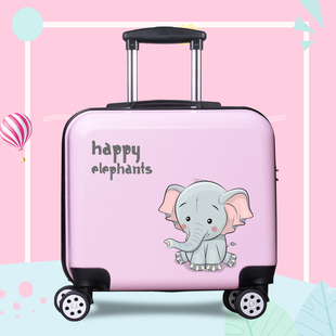 韩版行李箱logo定制儿童拉杆箱可坐18寸宝宝卡通旅行箱女可爱小箱