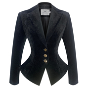 冬季厚款西装外套收腰黑色气质，正肩保暖高级感正装休闲职业装套装