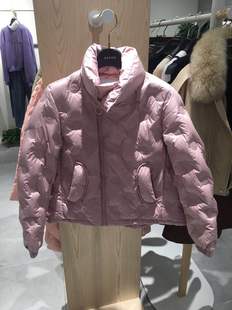 CCDD女装2020冬季轻簿羽绒服短款保暖外套立领白鸭绒保真