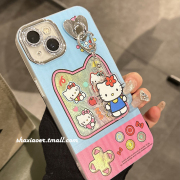 蓝色hellokitty游戏机镜头膜适用苹果15手机壳iphone14promax女款15pro13防摔12硬壳11硅胶可爱卡通网红