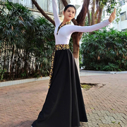 藏族舞蹈服装民族舞服装女藏服舞蹈，比赛大摆裙舞台表演艺考练习服