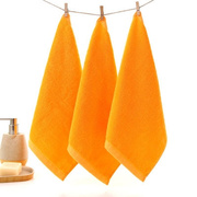 10条装纯棉四方小毛巾，宝蓝色橘黄色方巾美容毛巾，加厚酒店宾馆全棉