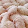 冬季渐变色泡泡加厚兔兔皮草，绒牛奶绒，四件套珊瑚绒保暖被套1.5m5