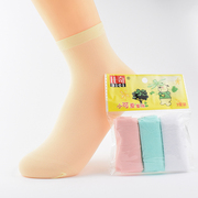 梦娜比奇纯色丝袜长款袜子短袜可爱超薄款女孩儿童袜子糖果色