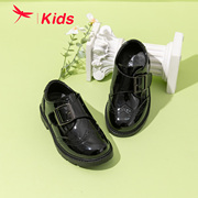 红蜻蜓男童鞋2024春季黑色皮鞋校园经典韩版学院风表演鞋