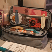 日本国誉kokuyo大容量，笔袋多功能男女一年级小学生，创意文具盒帆布
