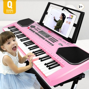 俏娃电子琴儿童初学钢琴玩具女孩可弹奏带话筒8多功能家用入门6岁