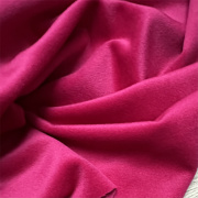 意大利进口全羊毛玫红色，单面羊绒顺毛大衣，时装布料大衣外套套装