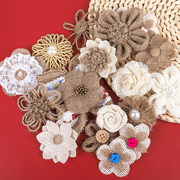 麻绳装饰手工制作装饰品幼儿园小红花室内环境摆设花朵DIY材料