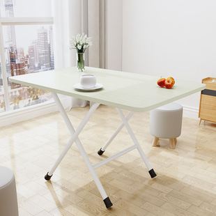 桌子折叠桌家用餐桌简易吃饭小桌子烤漆长方形桌子宿舍户外便携桌