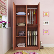 衣柜儿童木质简易80宽60cm经济型家卧室单人，宿舍两门小户型衣橱
