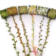 绿色森系藤条麻绳带，叶子绳子手工制作diy装饰树叶照片墙材料