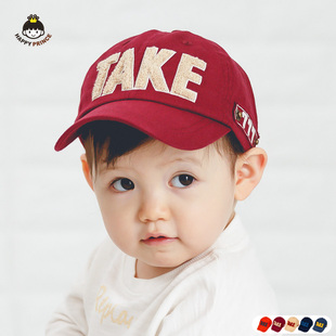 韩国TAKE婴儿帽子春季网红鸭舌帽时尚儿童棒球帽宝宝帽子春秋