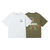 RS家男童短袖T恤24夏季女童恐龙印花中大童儿童宽松休闲半袖