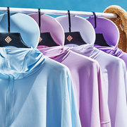 UPF50+专业防晒衣女长袖2021防紫外线超薄透气冰丝带帽防晒服