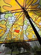 香港711小熊维尼草莓熊玻璃彩绘雨伞三丽鸥雨伞噗噗伞