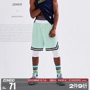 zoneid运动短裤男美式篮球，夏季宽松健身训练速干五分裤球裤