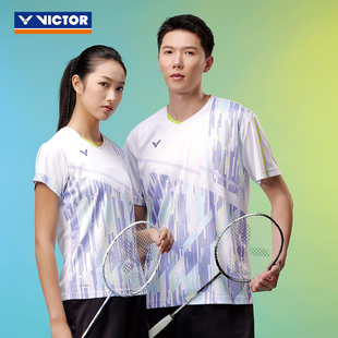 威克多victor胜利羽毛球服男女，运动t恤短袖，t-4001041010速干