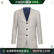 香港直邮kiton男士单排扣羊绒，混纺西服夹克