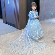 冰雪奇缘女童爱莎公主连衣裙春季儿童生日洋气礼服cos服装迪士尼