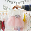 夏季超洋气短袖连衣裙透气蕾丝裙子女童甜美婴儿衣服网红宝宝夏装