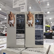 CalvinKlein男士平角内裤3条装CK美版中腰男式四角短裤Costco