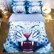 卡通3d个性床单四件套，蛇立体动物老虎狮子，狼1.8米双人被套床