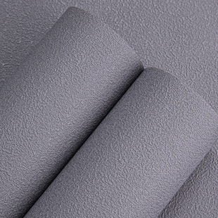 仿硅藻泥纹理灰色工业风墙纸，水泥灰浅灰色服装店纯色素色工程壁纸