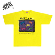蜡笔小姨 艺术家系列小动物可爱无性别多巴胺设计感圆领短袖T恤