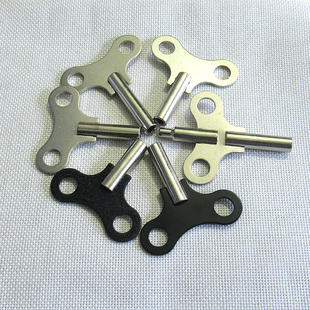上海三五北极星机械古董座钟，落地钟上发条钥匙，上劲扳手上弦钥匙