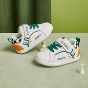卡特兔学步鞋婴儿宝宝机能鞋软底女童小白鞋幼儿园运动鞋男童板鞋