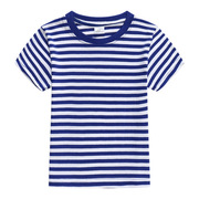 短袖夏季棉质T恤海魂衫定制条纹儿童海军衫童装男女