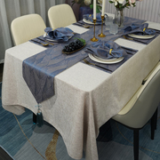 桌布轻奢高级感餐桌布桌旗套装欧式茶几布北欧酒店家用长方形台布
