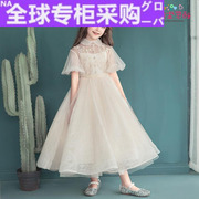 日本儿童婚纱礼服小女孩生日，公主裙蓬蓬纱花童钢琴演出服