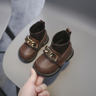 宝宝公主鞋春秋婴儿软底学步鞋，1一3岁女童，靴子小童鞋单靴加绒短靴