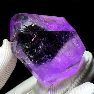 天然紫水晶随形原石打磨晶体，通透紫黄晶薰衣草色原矿标本家居摆件