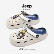jeep男童凉鞋儿童，洞洞鞋凉拖鞋防滑男孩宝宝，沙滩鞋2024年小童
