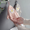 擦手巾挂式可爱韩版卫生间吸水方巾儿童创意卡通搽插手球毛巾速干